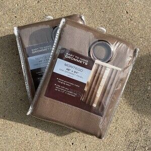 Pair of NEW Montego 48" x 84" Grommet Window Panels - Color Mocha
